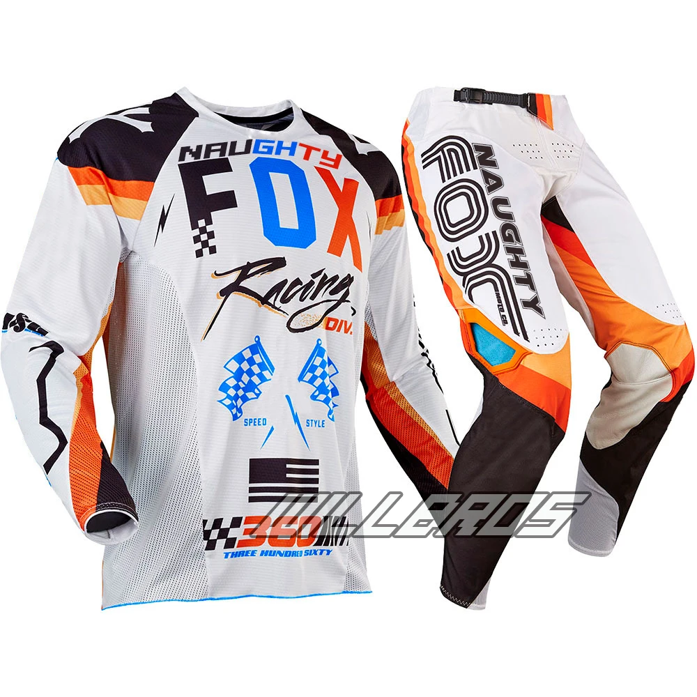 

Motorbike MX 360 Rohr Jersey & Pant Combo Racing Motocross Gear Set ATV Dirt Bike Off road White Suit