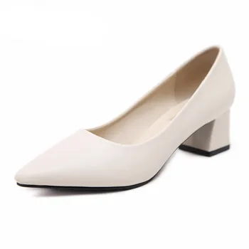 

2020 Summer New Women'S Shoes Comfortable Pointed Shallow Mouth With A Single Shoe Commuter OL Wild High Heel Shoes Woman
