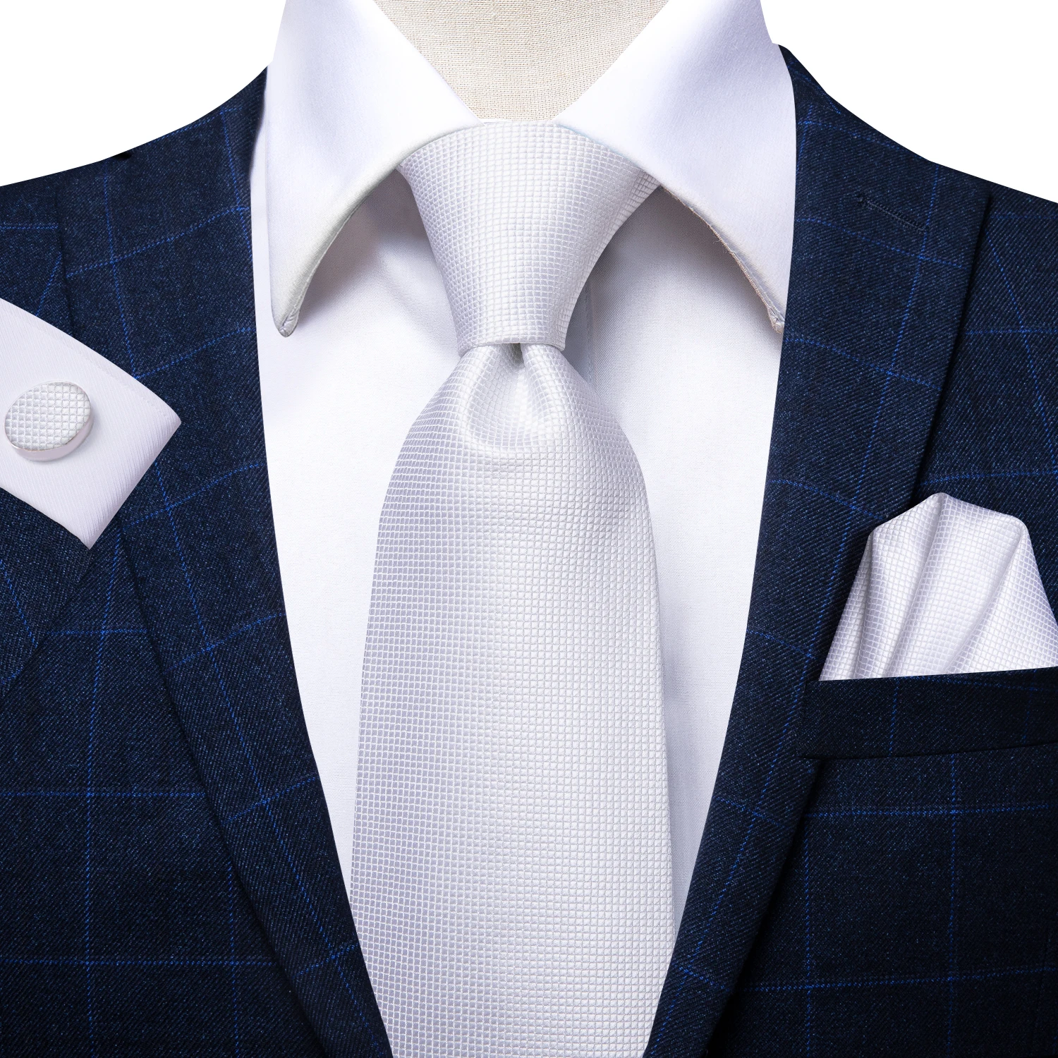 

Hi-Tie роскошный мужской галстук белый однотонный 100% шелк большой галстук 8,5 см галстуки для мужчин формальные свадебные подарки для мужчин