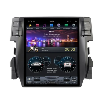 

PX6 Car Bluetooth Screen Android 9 GPS Navigation Multimedia Player For Honda Civic 2016 10.4inch Tesla Style Stereo Head Unit