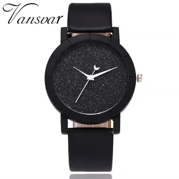 

NO.2 Cute Moon Stars Design Analog Wrist Watch Women Unique Romantic Starry Sky Dial Casual Fashion Quartz Watches Women Gift