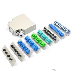 Boîtier Rail Din 24 cœurs LC/UPC pour Fiber optique FTTH Solutions 