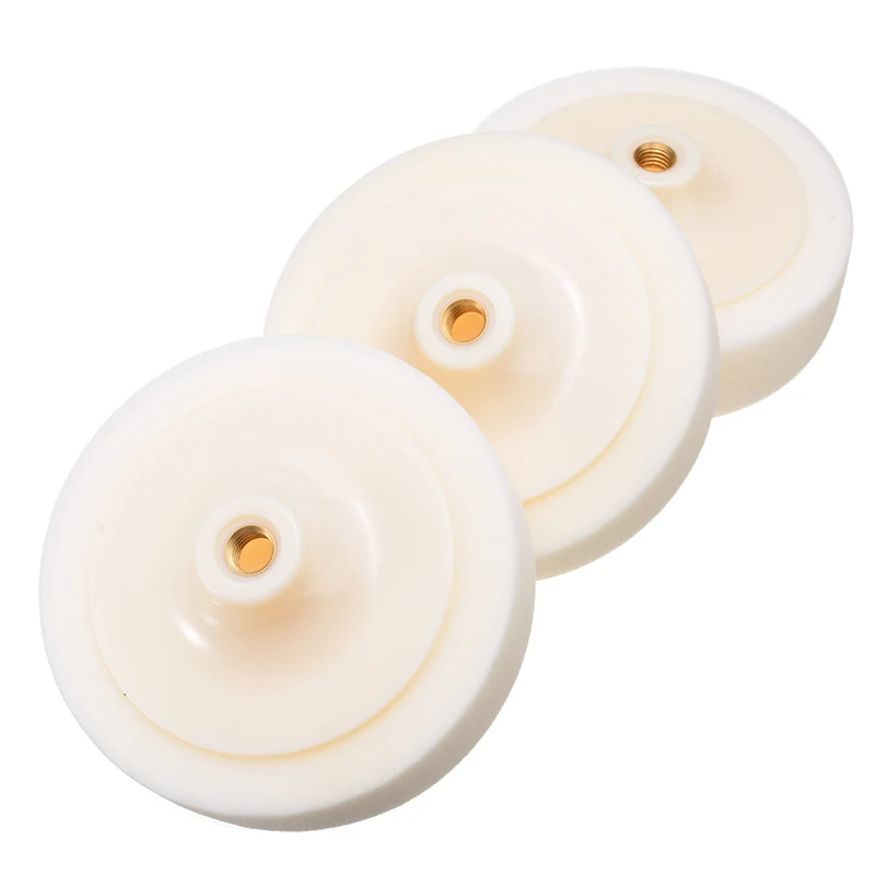 Mayitr Carro Auto Polimento Esponja 6 150mm M14 Branco Roda Disco Acessórios Ferramenta 3 Pçs 2 Esponja p encerar