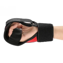 Black Red Auxiliary Fixed Gloves Rehabilitation Training Equipment Hand Fist Finger Gloves Protector Hand Posture Corrector Belt