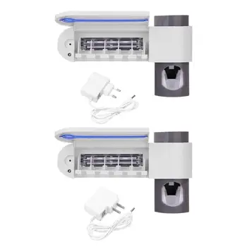 

3 in 1 UV Toothbrush Sterilizer Toothbrush Holder Automatic Toothpaste Dispenser Safety Hygiene Good Sealing Performance