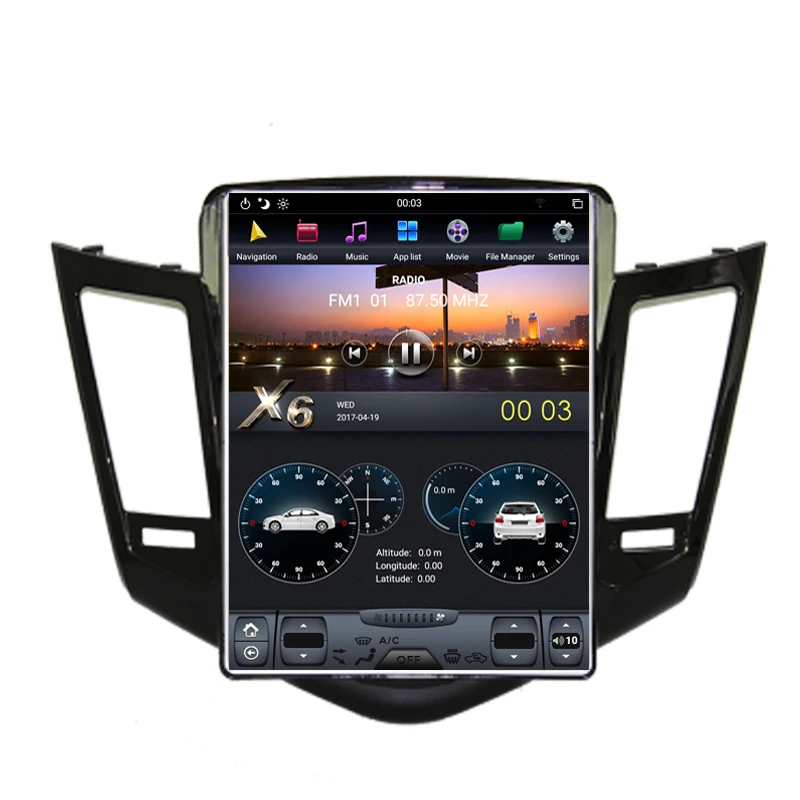 Sale NAVITOPIA 10.4inch 4G+64GB Tesla Style Vertical Screen Android 8.1 Car DVD GPS Navigation for Chevrolet Cruze 2008-2015 8