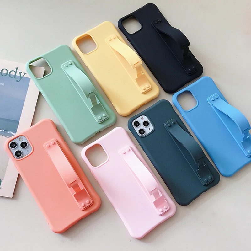 LOVECOM Solid Color Phone Case For Huawei P30 20 Lite Pro Mate 30 Honor 10 Wrist Band Soft Back Cover | Мобильные телефоны и