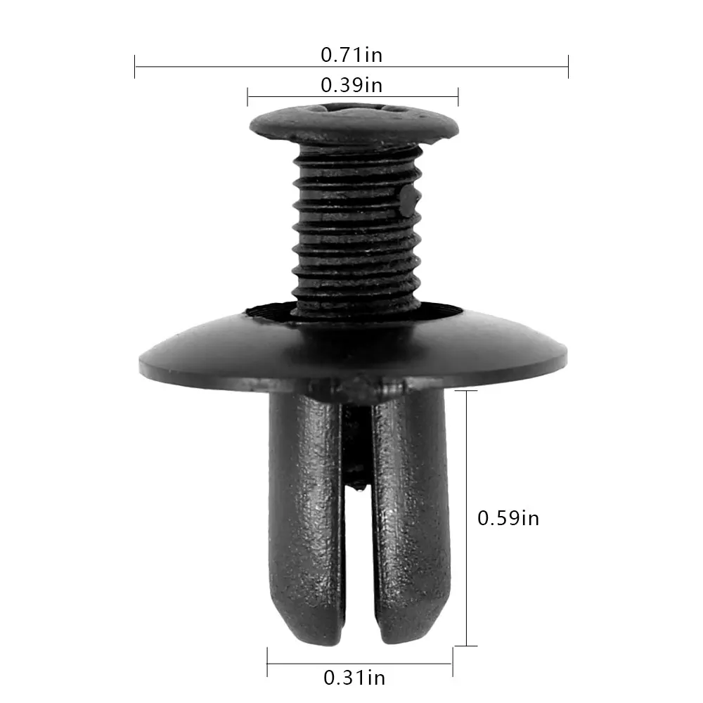 100 шт./компл. 8 мм, черный, смешанный; Пластик крепеж винтовые заклепки зажимы комплект подходит для автомобильного бампера крыло планки авто крепежа Наборы