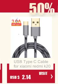 Кабель usb type-C для xiaomi redmi k20 pro, кабель USB C для мобильного телефона, кабель для быстрой зарядки type-C для устройств usb type-C