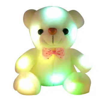 

Colorful Luminous Music Teddy Bear Plush Doll Built-In Colorful Led Lights Luminous Toys Creative Gifts