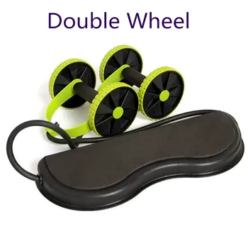 

Muscle Trainer Equipment Home Fitness Equipments Double Wheel Abdominal Power Wheel Roller Gym Roller Training Body Massage