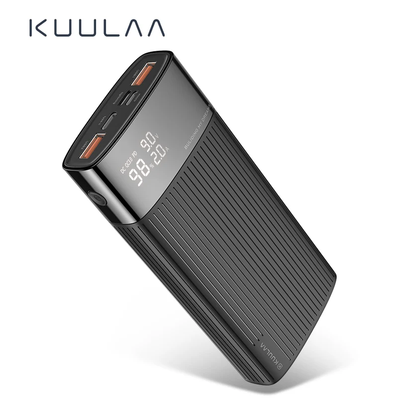 KUULAA 20000 мА/ч внешний аккумулятор для iPhone samsung huawei Тип C PD быстрая зарядка + 3 0 USB