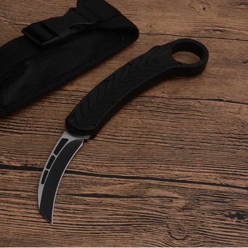 Drebo версия два стиля ручка Mir T karambit коготь Карманный охотничий выживания Пешие прогулки складной нож - Цвет: A handle