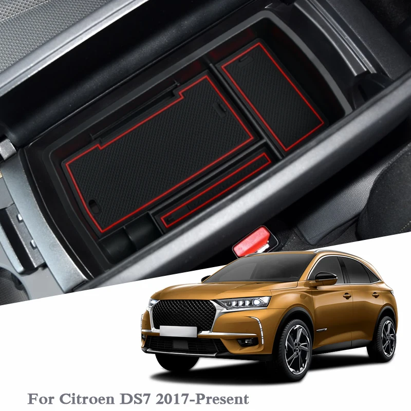 

Car Styling Car Armrest Storage Box For Citroen DS7 2017-Present LHD Console Armrest Storage Box Cover Auto Accessories