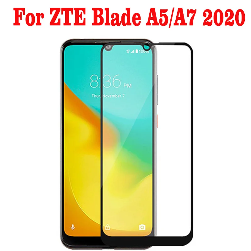 3D полное клеевое закаленное стекло для ZTE Blade A5 2020 покрытие защитная пленка Защита