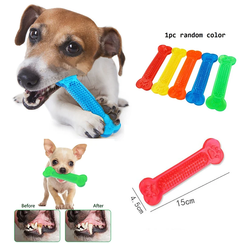Dog Toy Pet Molar Tooth Cleaner Brush Stick Training Chew Toothbrush Puppy Care |