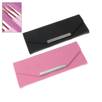 

1pcs Eyelashes Tweezers Cosmetic Case Black/Pink Portable Eyelash Tweezers Box Private Label Lashes Extensions Tools Bag