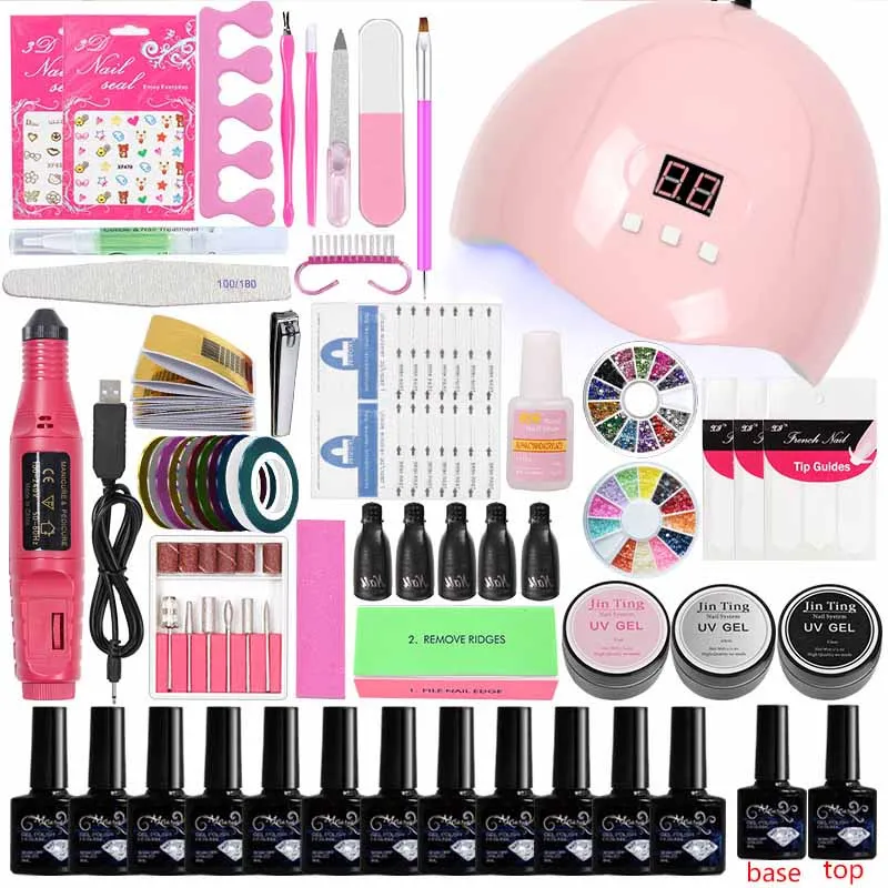 Online Nagel Set 18 36 lampe SONNE X5 UV LED Lampe Trockner   12 stücke Nagel Gel Polish Kit Tränken Weg Maniküre set Gel Nagellack Für Nail art Werkzeuge