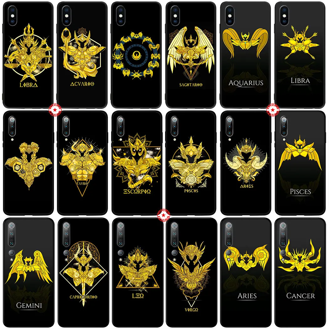 Мягкий силиконовый чехол Y65 Saint Seiya Twelve constellation для Xiaomi Mi Note 10 A1 A2 A3 9T Pro Lite CC9 CC9E 5X 6X |