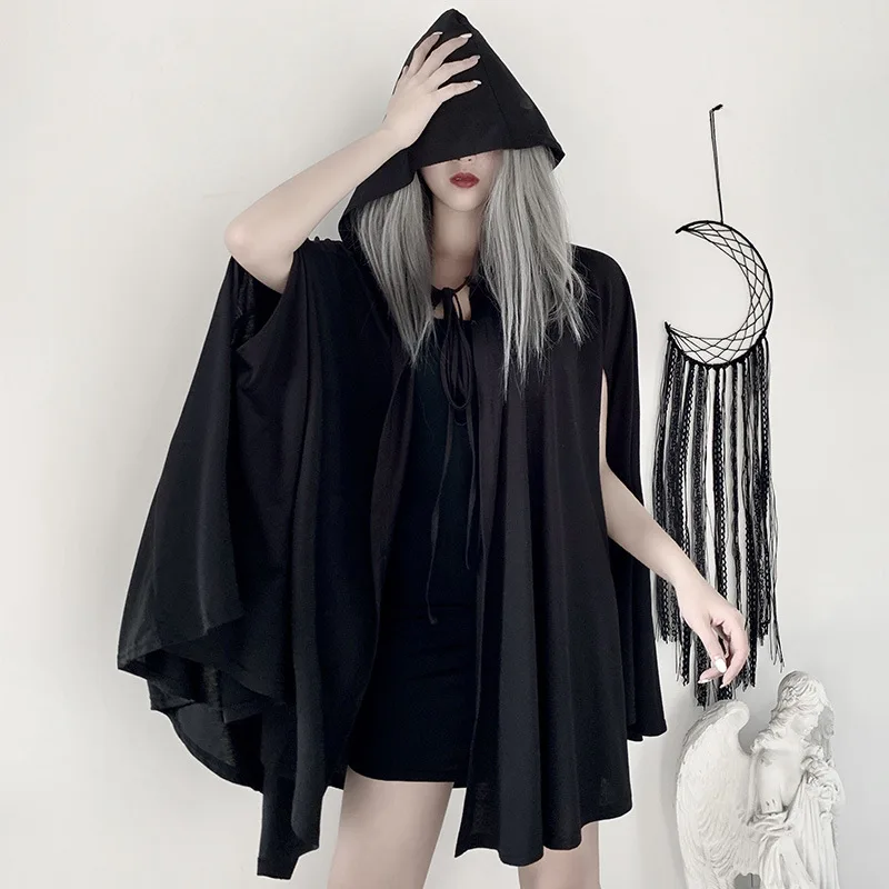 

92419 European and American Dark Gothic Pontifex Maximus Cloak Vampire Jacket Lolita Sleeveless Anorak Cape