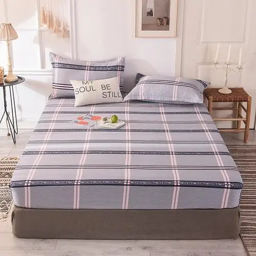 53 New Product 1pcs Cotton Printing bed mattress set with four corners and elastic band sheets - Цвет: keluoyi