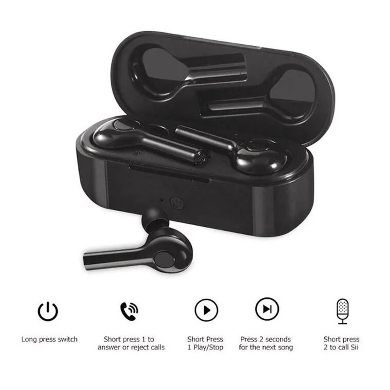 TWS Bluetooth наушники Mini Dual V5.0 беспроводные 3D стерео звук с двойным микрофоном wireless