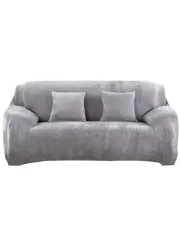 

Plush Thicken Elastic Sofa Cover Universal Sectional Slipcover 1/2/3/seater Solid Color Stretch Couch Cover For Living Room