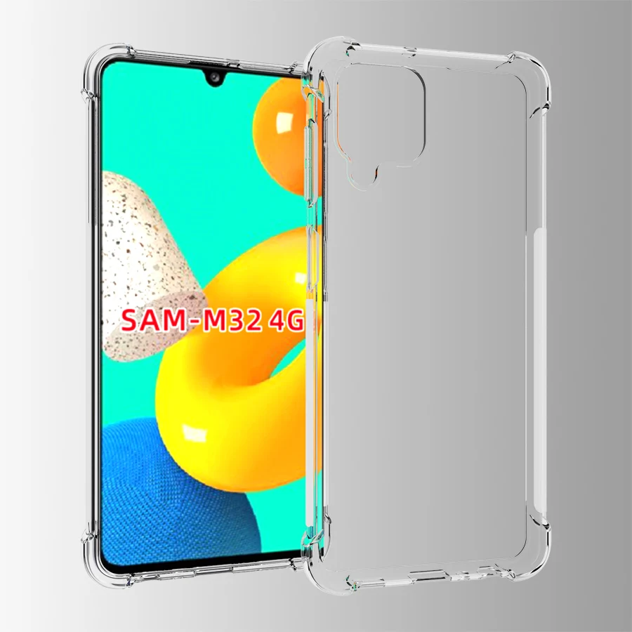 Прозрачный противоударный Прочный гибкий мягкий чехол для Samsung Galaxy M32 4G |