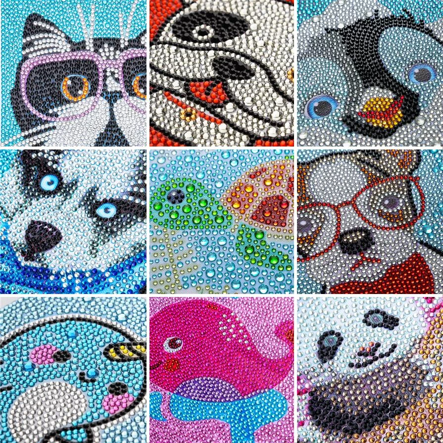 cartoon animals diamond painting panda dog children diy diamond stickers puzzle 5d diamond painting kit kids diy educational toy diamond painting cross stitch aliexpress