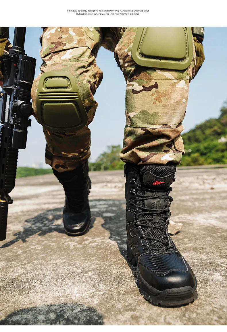 Мужская Военная обувь армейские мужские ботинки тактические Большие размеры армейские ботинки мужская обувь защитные мотоциклетные ботинки Размер 40-47