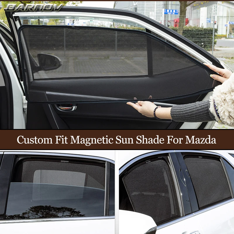 専用磁気窓カーテン,完全保護メッシュハッチバック,Mazda-2/3 /5 /6/6s/セダン用 - AliExpress 自動車 バイク