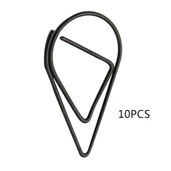 

10pcs/pack Metal Water droplets Shape Paper Clips Colorful Kawaii Bookmark Office School Stationery Marking Album Clips