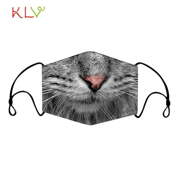 

Cotton Face Mask Fashion Tiger Print for Adult Mouth Protection Ship to US Maski Dustproof Riding Outdoor Maska for Men Women