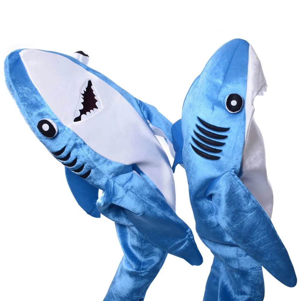 Blue Shark Costume for Kids - Party Shark Cosplay Jumpsuit | Unisex Sea Animal Costume | Funny Halloween Fancy Dress | Jaws Mascot image 5