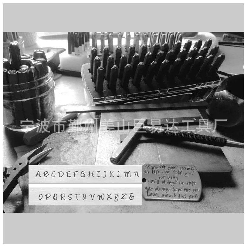 Letter Alphabet Number Stamping Punch Steel Die Letter&Digital Punch Stamp Pressing Kit for DIY Metal Belt Leather Craft Tool