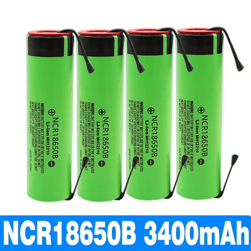 NCR18650B 3,7 v 3400 mah 18650 литиевая аккумуляторная батарея для Panasonic фонарик батареи+ никель