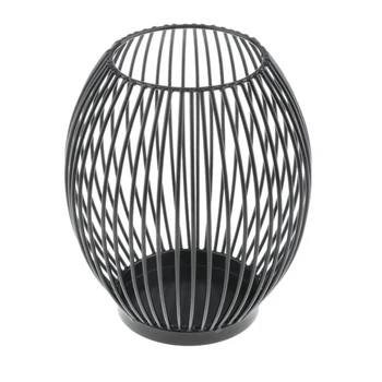 

Vintage Iron Candle Holder Creative Wedding Candle Holder Ornaments for Candlelight Dinner and Home Decor,Black,6 In