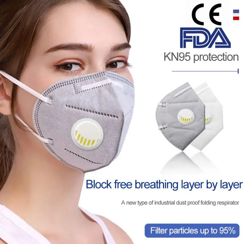 

Pm2.5 Dust Masks Reusable KN95 Mask Valved Face Mask N95 Protection Face Mask White FFP1 FFP2 FFP3 Mouth Cover Filter Dropship