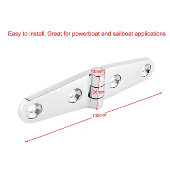 

316 stainless steel Boat Hinge 2Pcs set 26*102mm Cast Cupboard Cabinet
