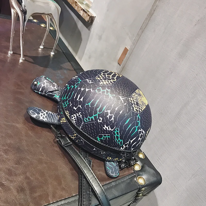

2019 new cute cartoon little tortoise pillow bag retro simple one shoulder oblique span girl bag