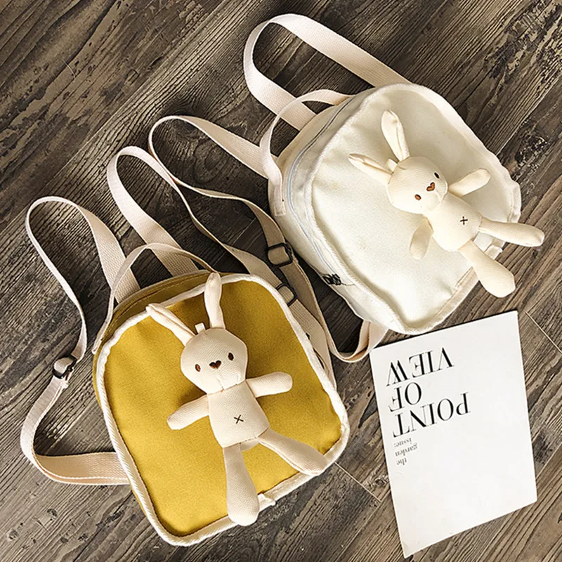 

Soft sister Japanese cute rabbit doll backpack 2020 female bag new canvas bag Harajuku student small shoulder bag