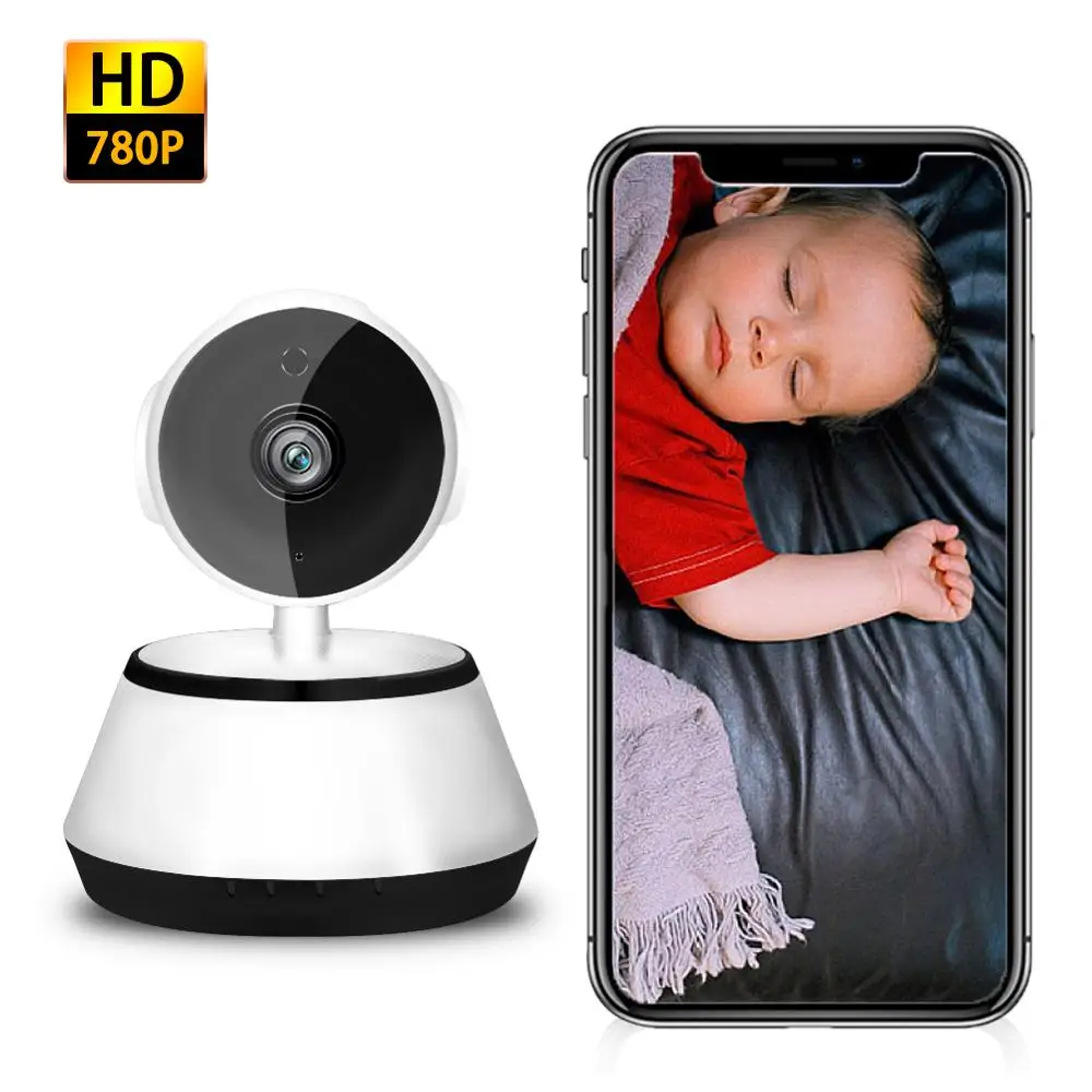 

Wireless Camera, 780P HD WiFi Pet Camera Baby Monitor, Pan/Tilt/Zoom IP Camera for Elder/Nanny Security Cam Night Vision Motion