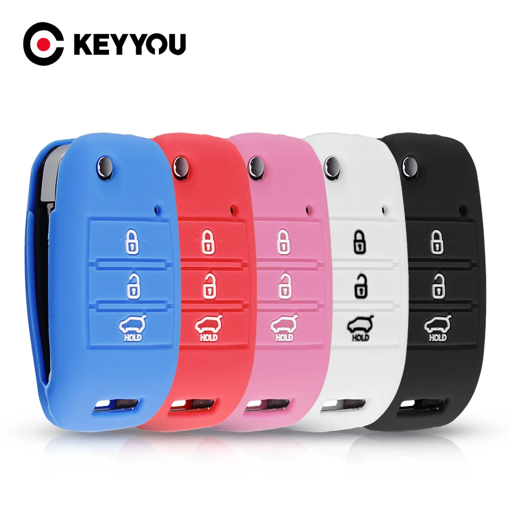 KEYYOU 3 кнопки для KIA K2 K3 K4 K5 Sid Rio Soul Sportage Ceed Sorento Cerato автомобильный чехол Защитный