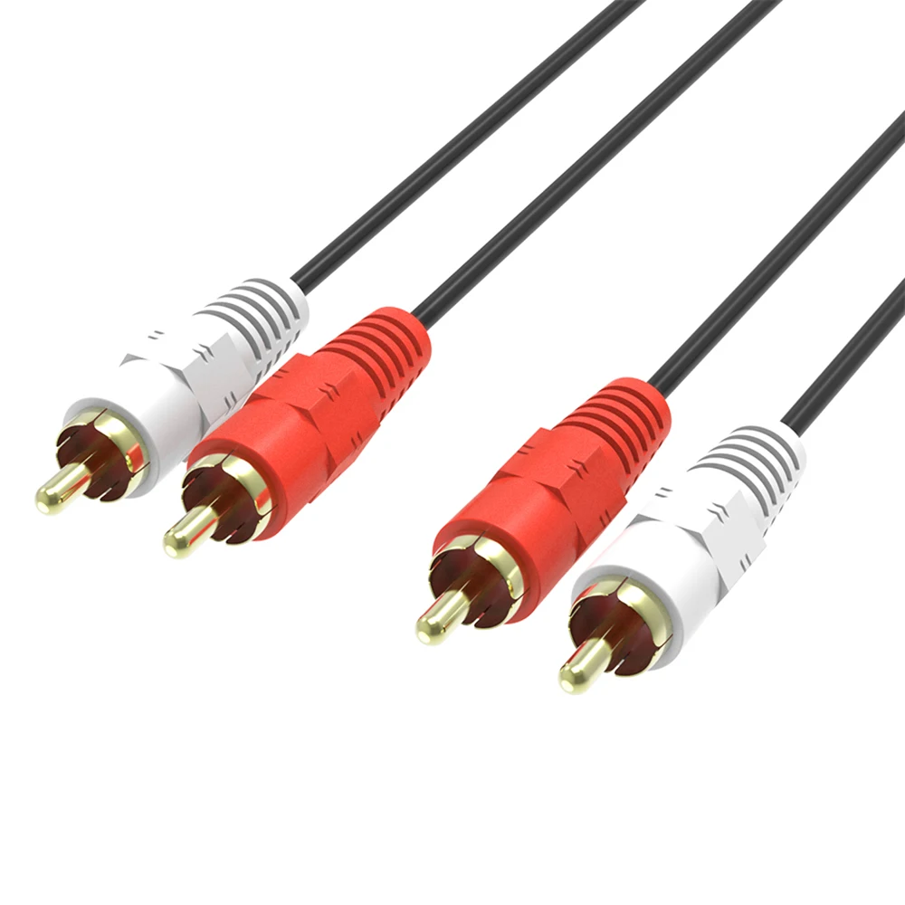 1 5 метра позолоченный RCA аудио кабель 2 штекер мужской av для DVD TV CD усилитель