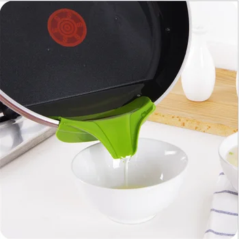 

Funnel Anti-spill Pans Rim Silicone Deflector Liquid Diversion Mouth Cooking Kitchen Tool Kitchen Accessories Kitchen Gadget