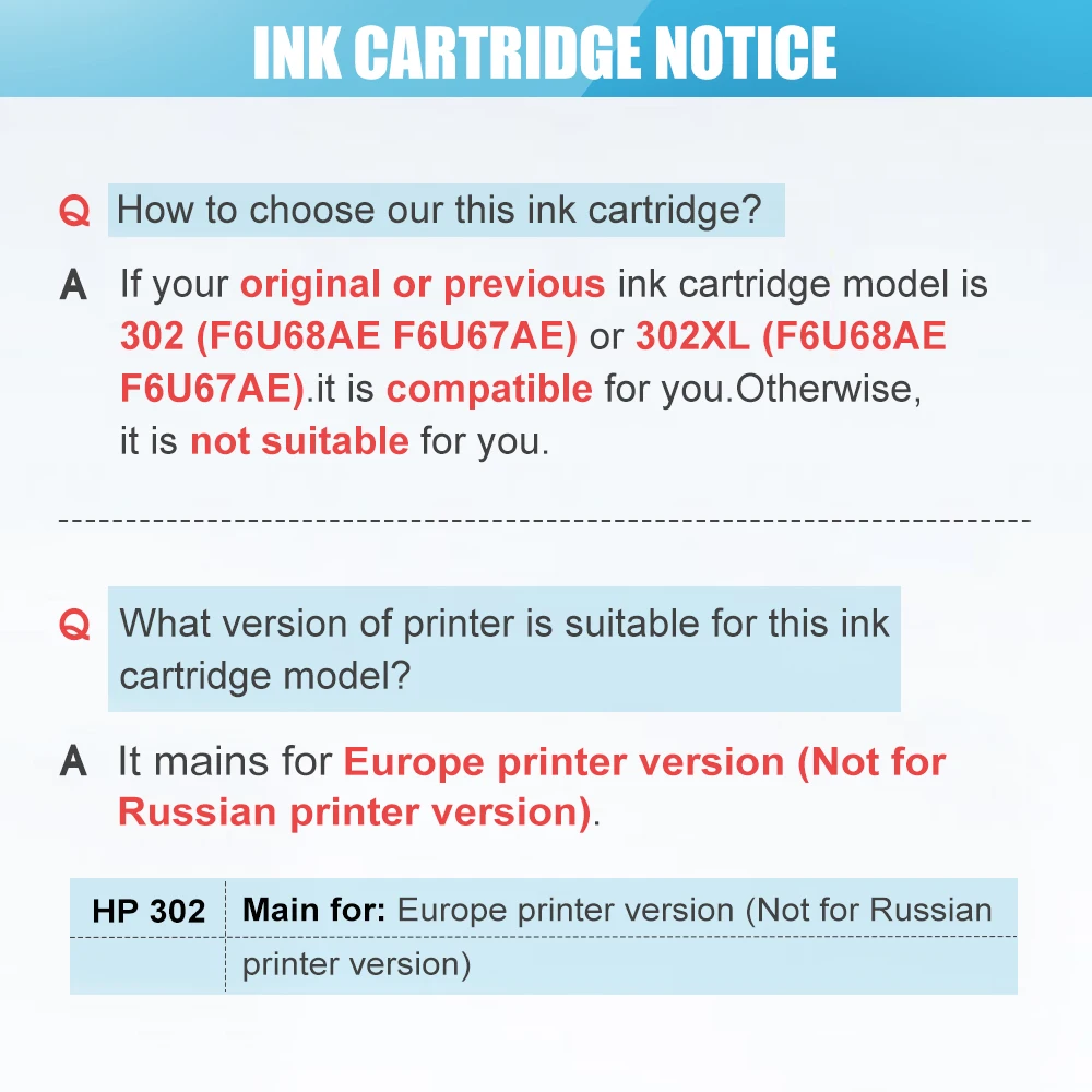 CMYK Supplies 302XL 302 чернильный картридж Замена для hp 302 hp 302 XL чернильный картридж для hp Officejet 4650 принтер