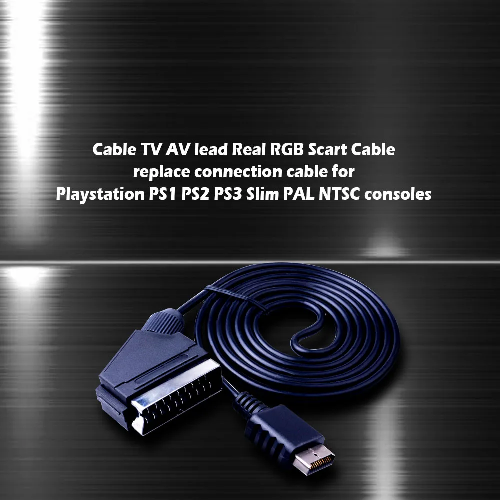 Кабель TV AV lead Real RGB Scart сменный Соединительный кабель для Playstation PS1 PS2 PS3 Slim PAL NTSC