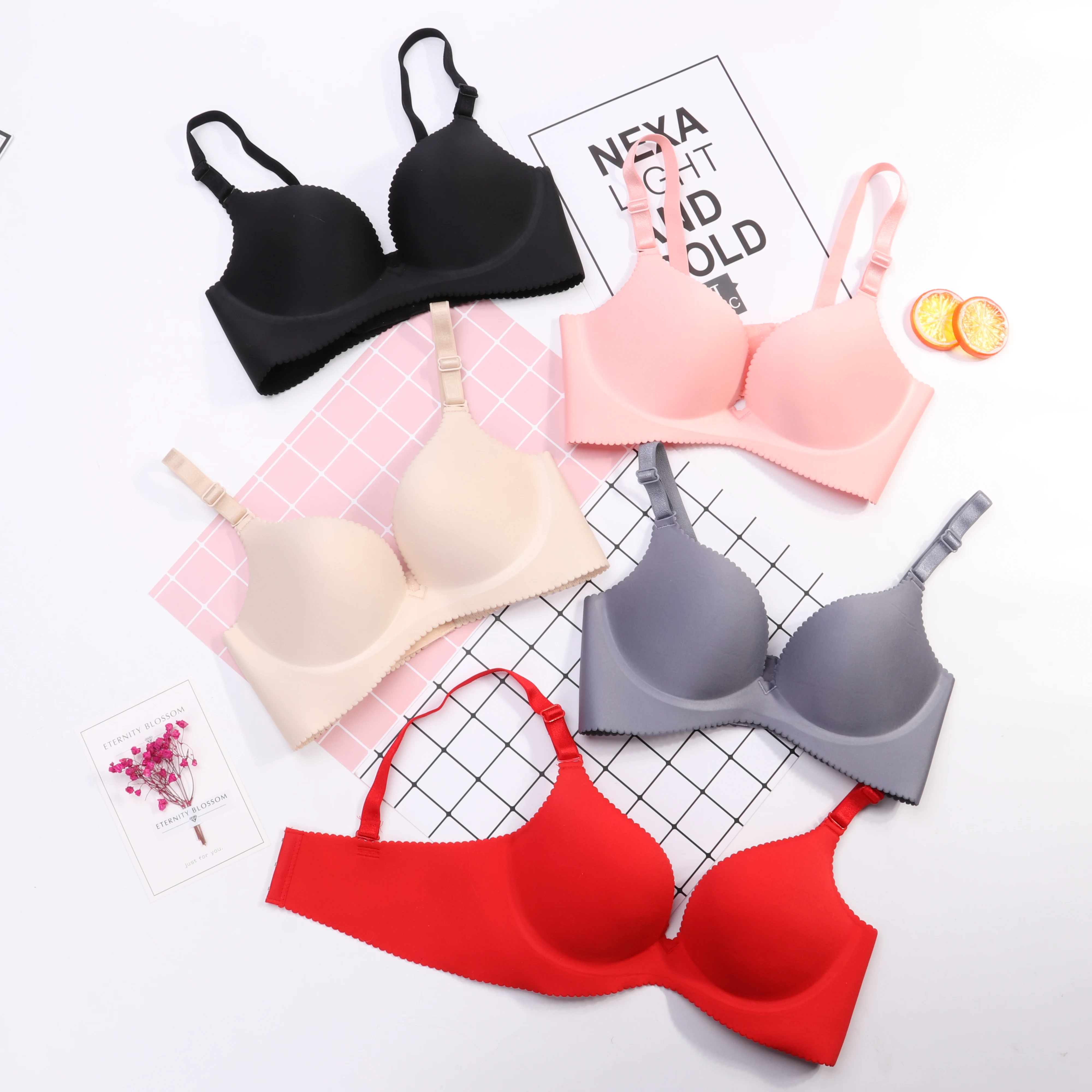 Sexy Deep U Cup Bras For Women Push Up Lingerie Seamless Bra Bralette Backless Bras Intimates Underwear Hot