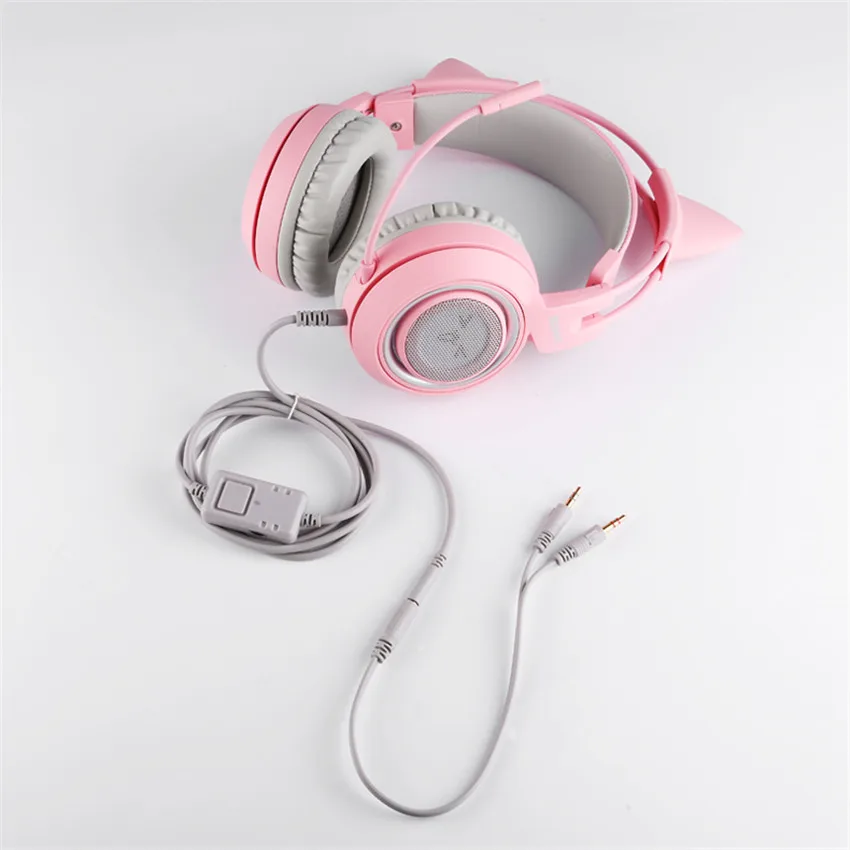 Игровая Гарнитура SOMIC G951S PS4 с кошачьими ушками микрофон ПК наушники для геймеров