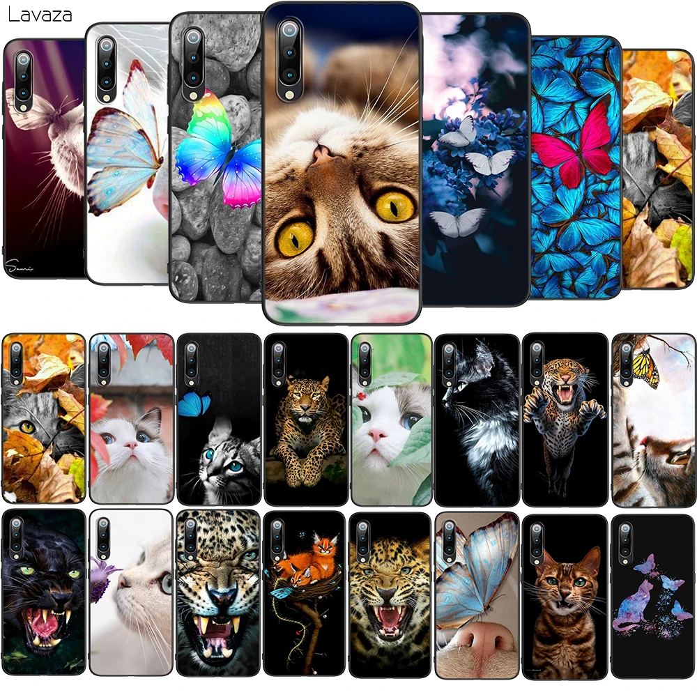 Z44 Butterfly Stand On The Cat Nose Soft TPU Cover for Xiaomi Redmi Note 6 7 8 9 Pro Max 8T 9S Silicone Case | Мобильные телефоны и